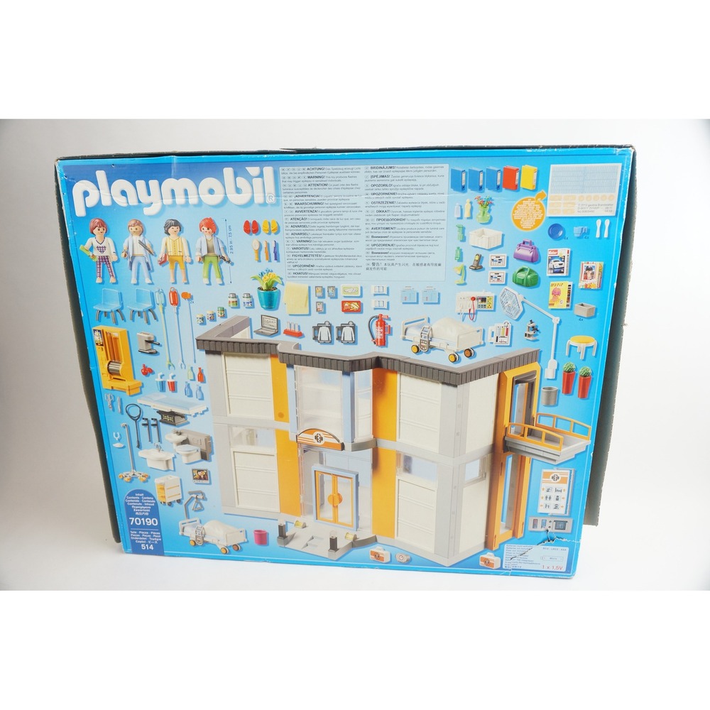 Playmobil City Life Large Hospital 70190 Playset EUC Incomplete + Extras + Box - Picture 7 of 7